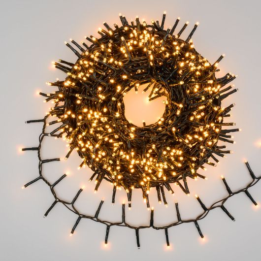 1000 LED BIANCO CALDO CAVO VERDE ESTERNI MT 20+2