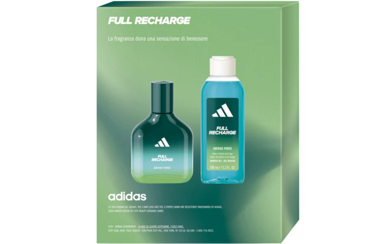 Adidas Confezione Full Recharge Edp 50 + Doccia 100 Ml