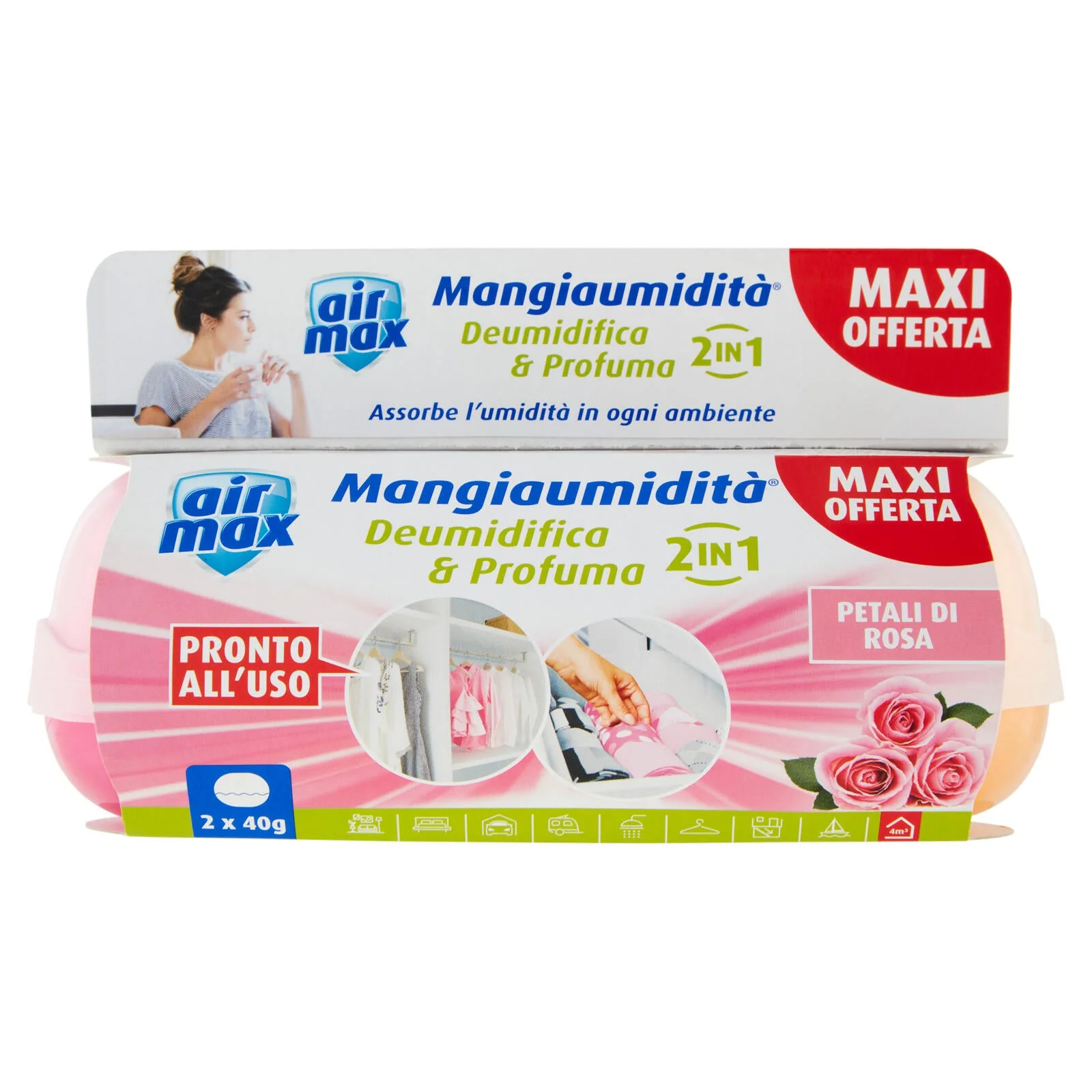 air max Mangiaumidità Petali di Rosa 2 x 40 g