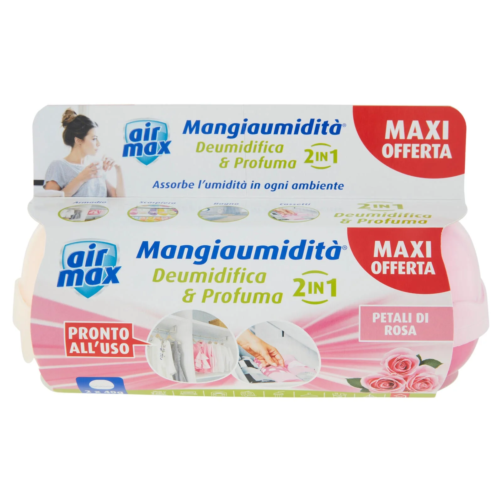 air max Mangiaumidità Petali di Rosa 2 x 40 g - Image 2