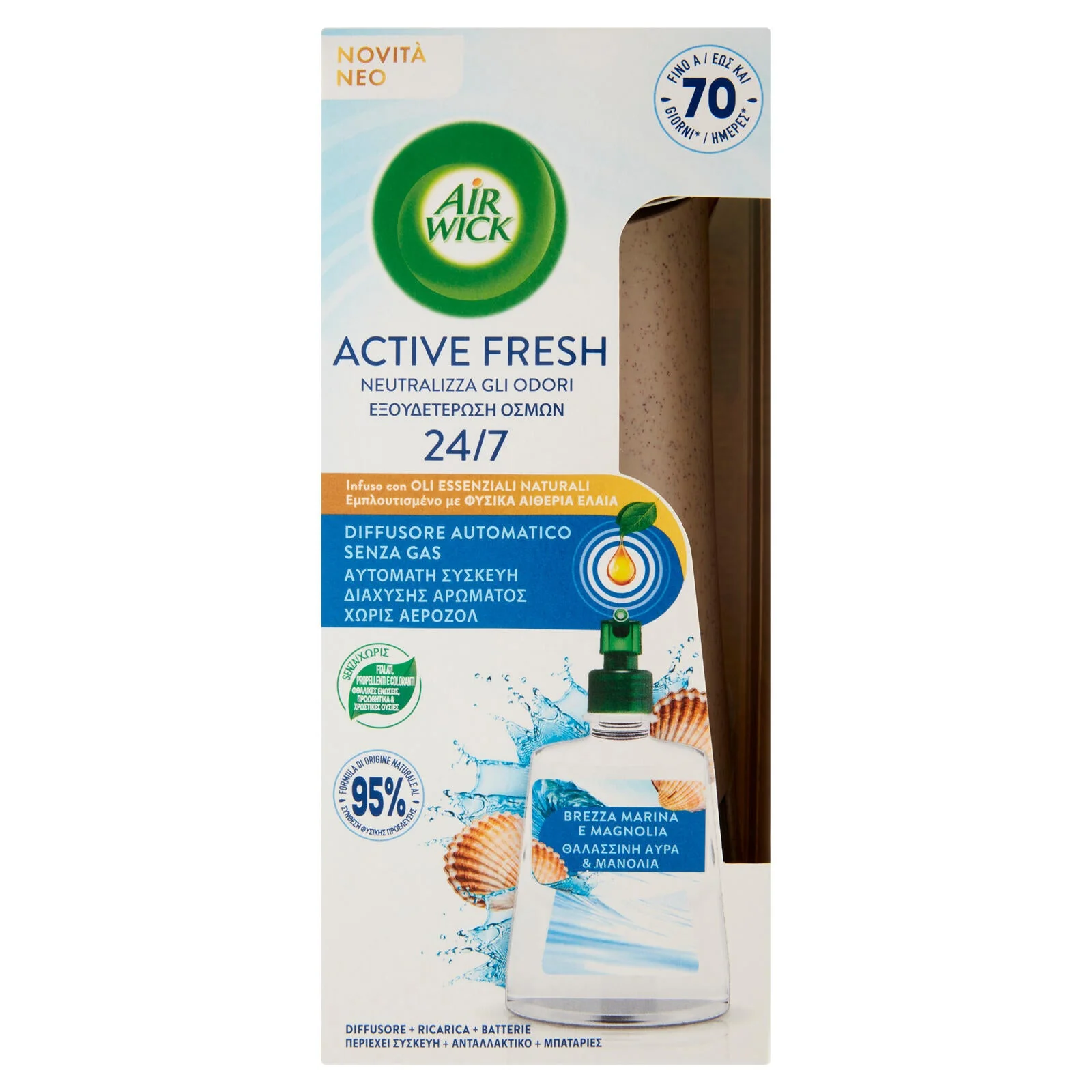 Air Wick Active Fresh Diffusore Automatico Brezza Marina e Magnolia Profumatore per ambiente 228 ml - Image 2
