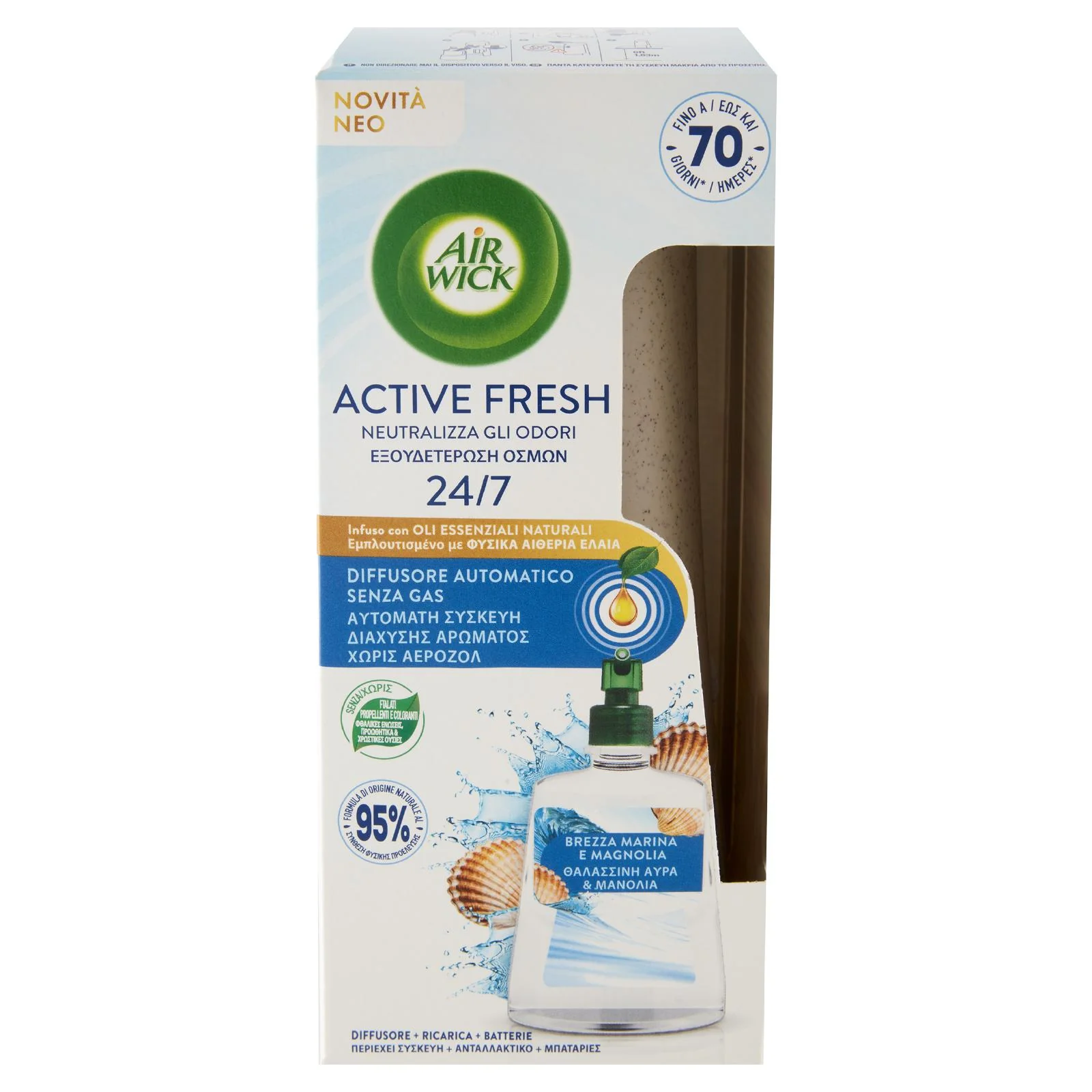 Air Wick Active Fresh Diffusore Automatico Brezza Marina e Magnolia Profumatore per ambiente 228 ml - Image 3