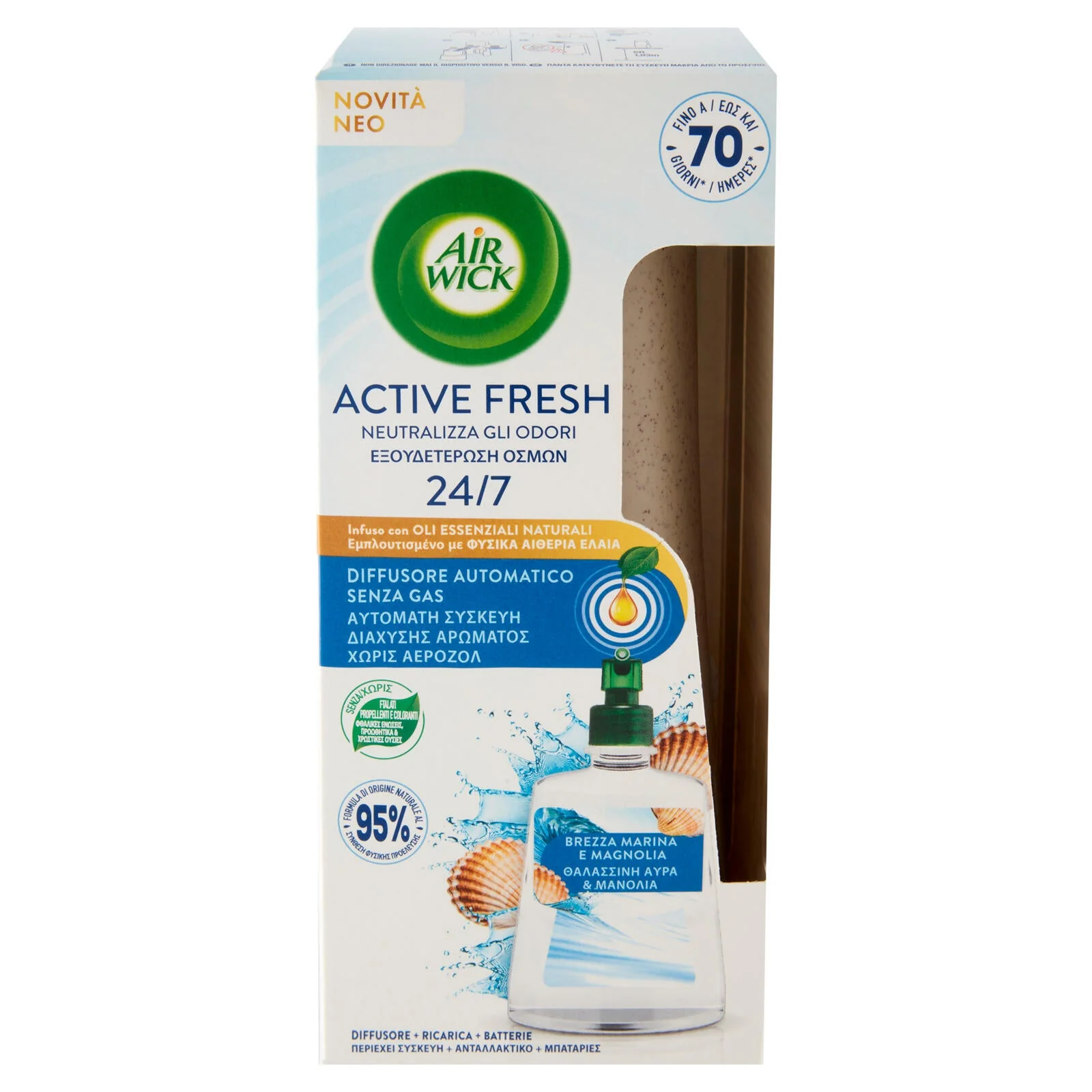 Air Wick Active Fresh Diffusore Automatico Brezza Marina e Magnolia Profumatore per ambiente 228 ml - Image 4