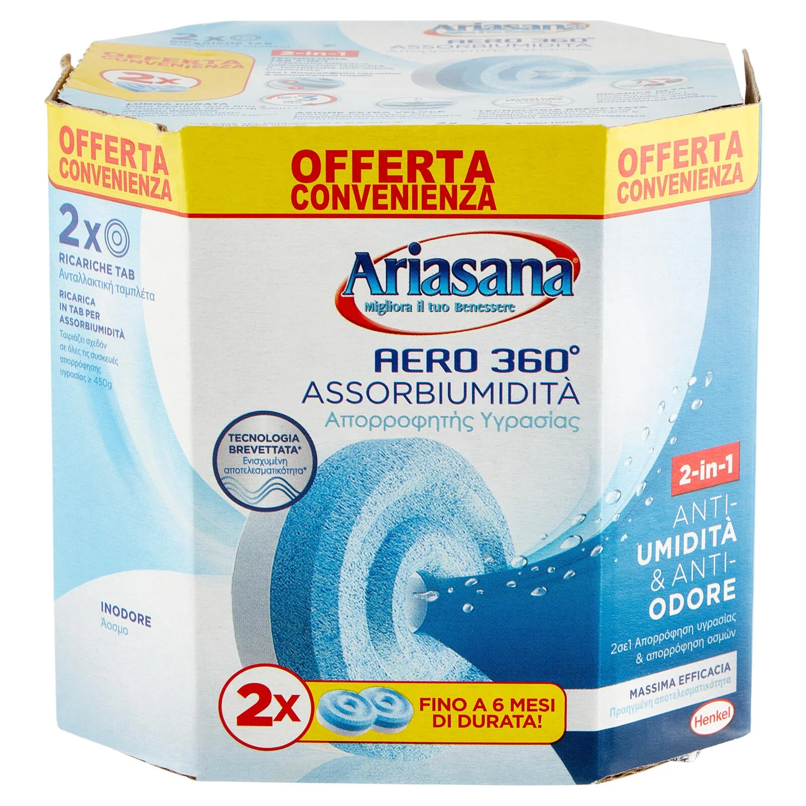 ARIASANA Aero Tab Inodore bipack 2 x 450 g - Image 2