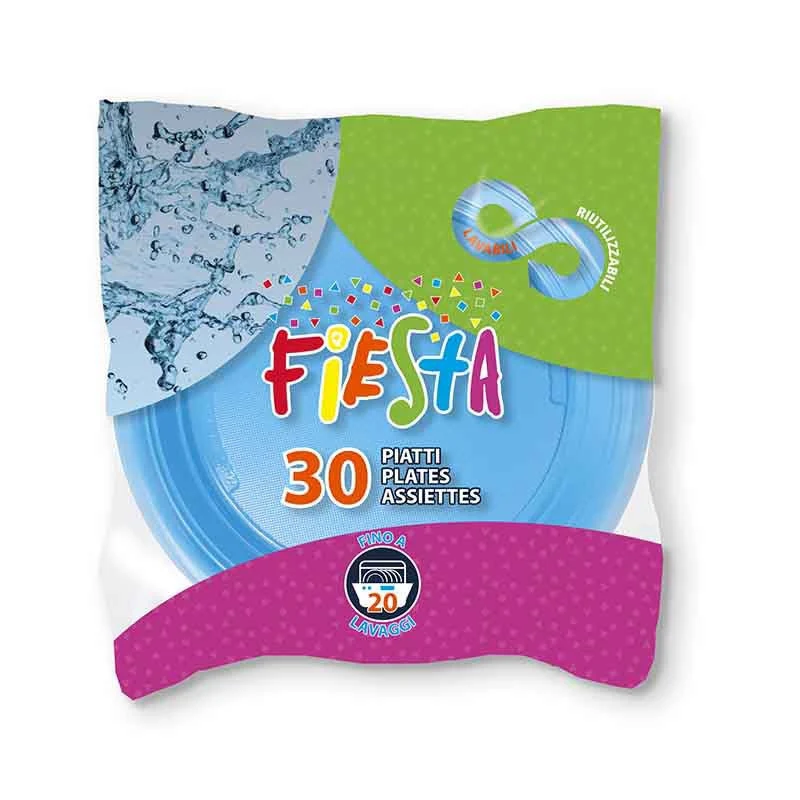 Aristea Piatti 220 Uni Fiesta Azzurro Riutilizzabili