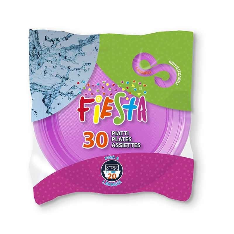 Aristea Piatti 220 Uni Fucsia Riutilizzabili x30