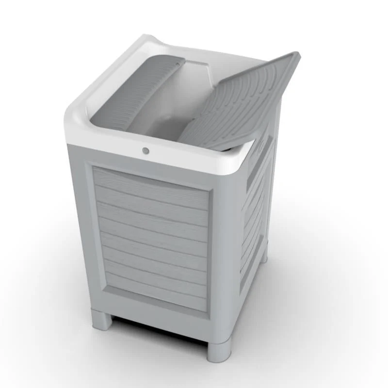 Bama - Mobiletto Lavatoio Artu' - 60x51x89h Grigio - Image 6