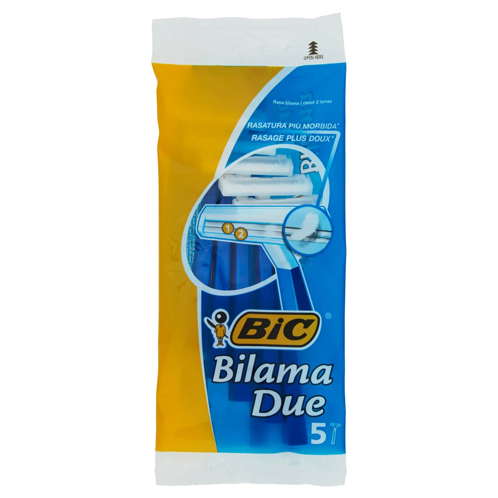 Bic Bilama Rasoi Doppia Lama Usa e Getta, 5 pezzi