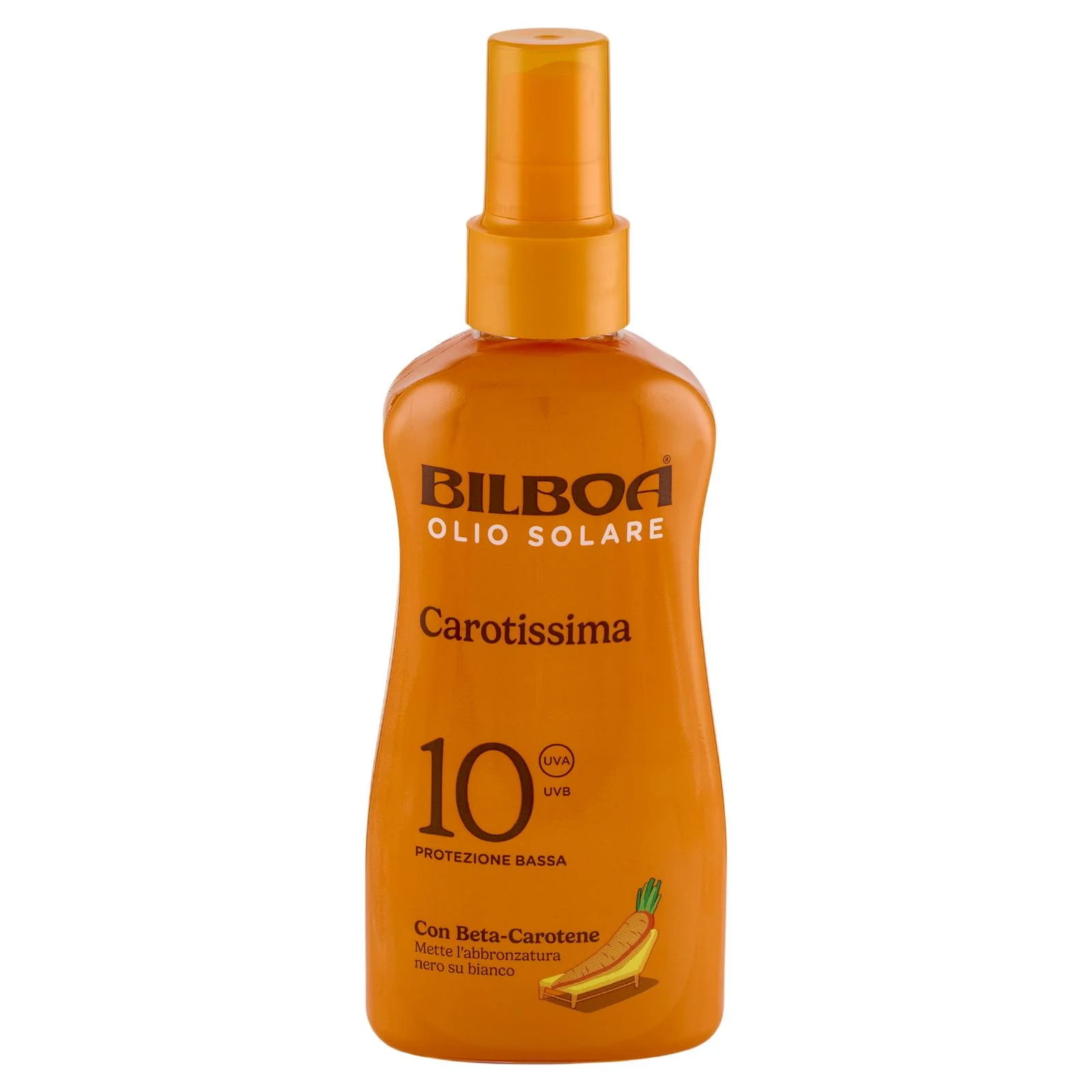 Bilboa Carotissima Olio Solare 10 Protezione Bassa con Beta-Carotene 200 ml - Image 2