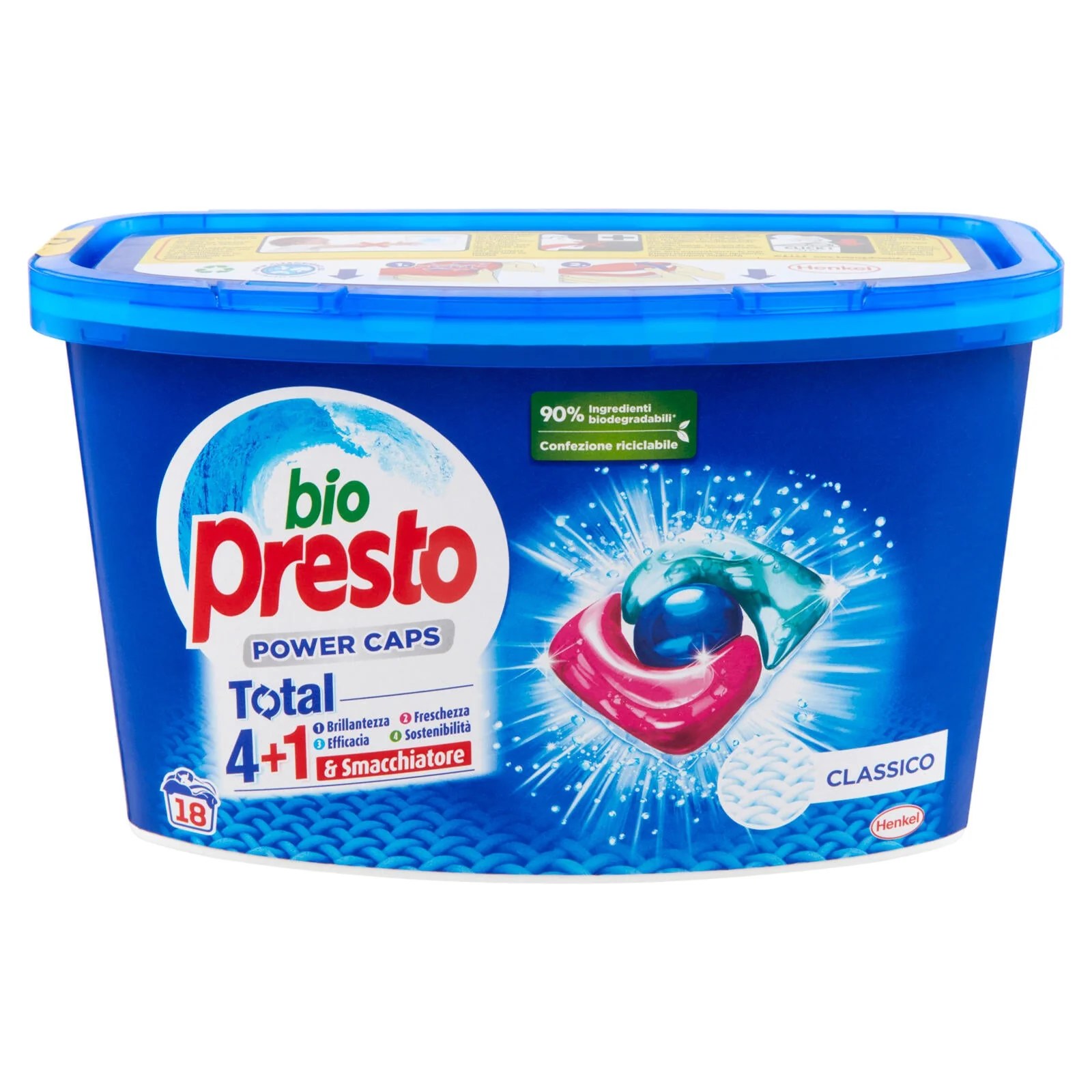 BIO PRESTO Power Caps Classico 18 Lavaggi 18 x 12 g - Image 4