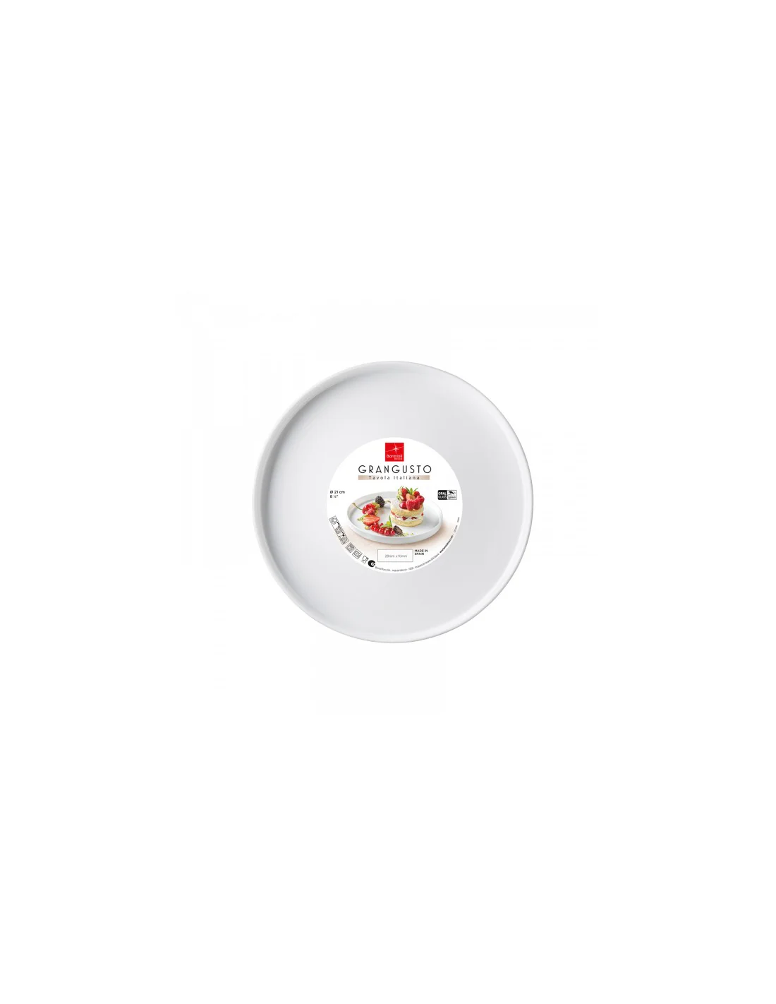 Bormioli Rocco - Grangusto Piatto 21cm Alta Cucina - Ø 210mm, h 18mm