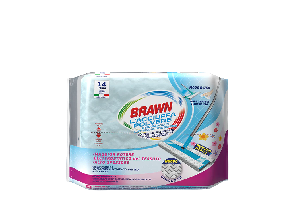 Brawn l'Acciuffa Polvere per Tutte le Superfici 14 pz