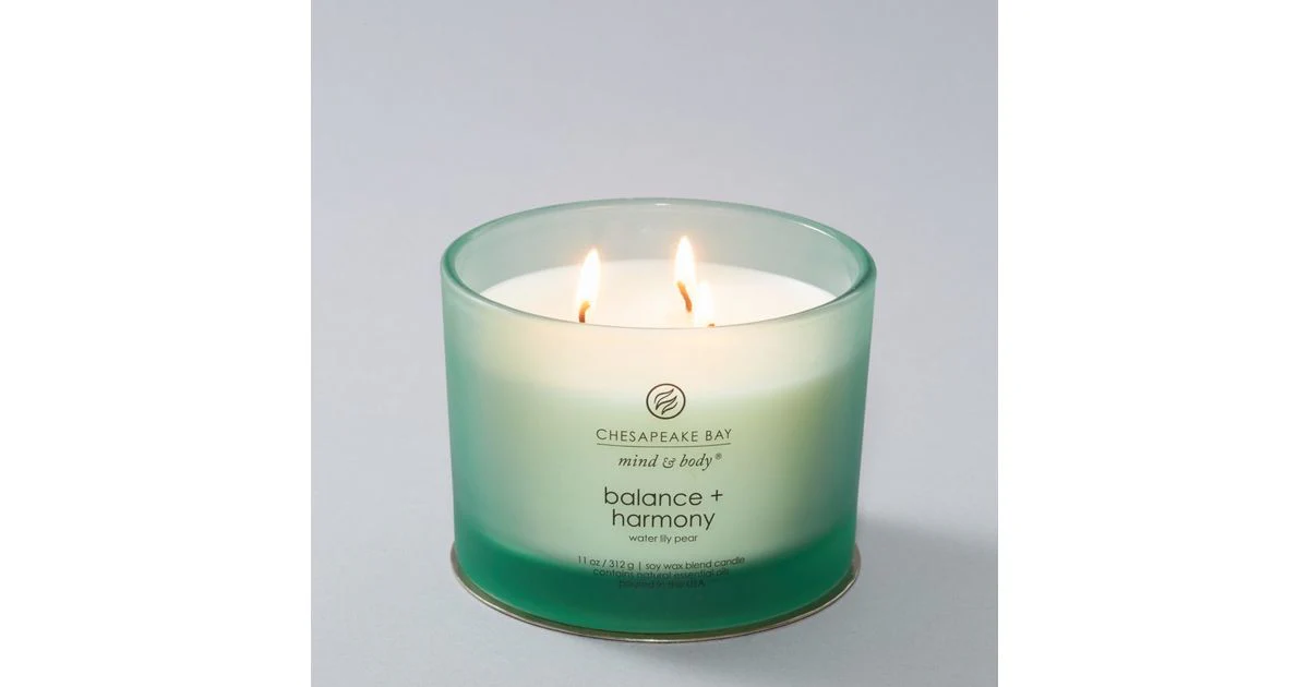 Chesapeake Bay - Candela a 3 stoppini Balance & Harmony (Waterlily Pear) - Image 3