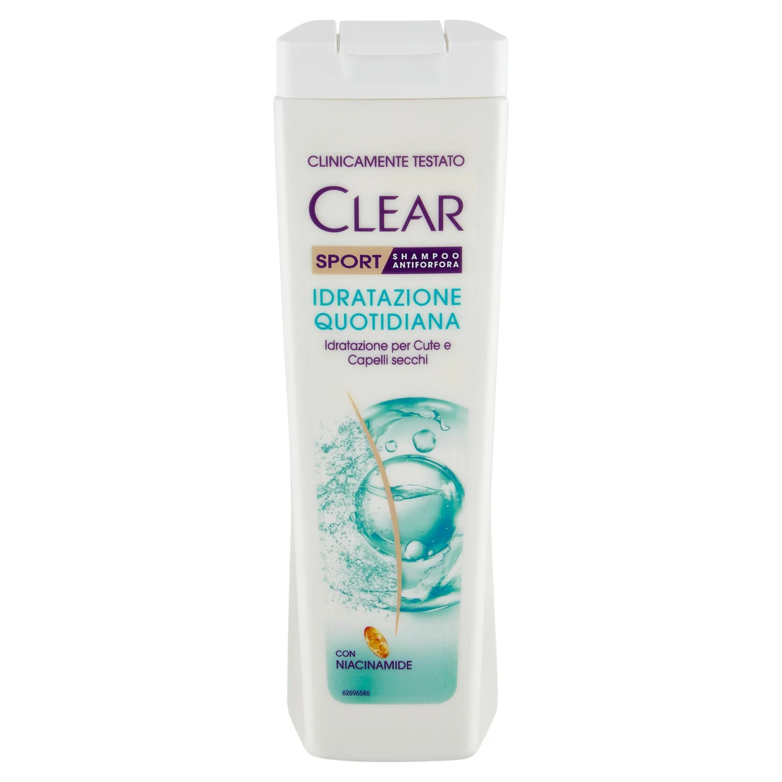 Clear Sport Shampoo Antiforfora Idratazione Quotidiana per Cute e Capelli secchi 225 ml - Image 2