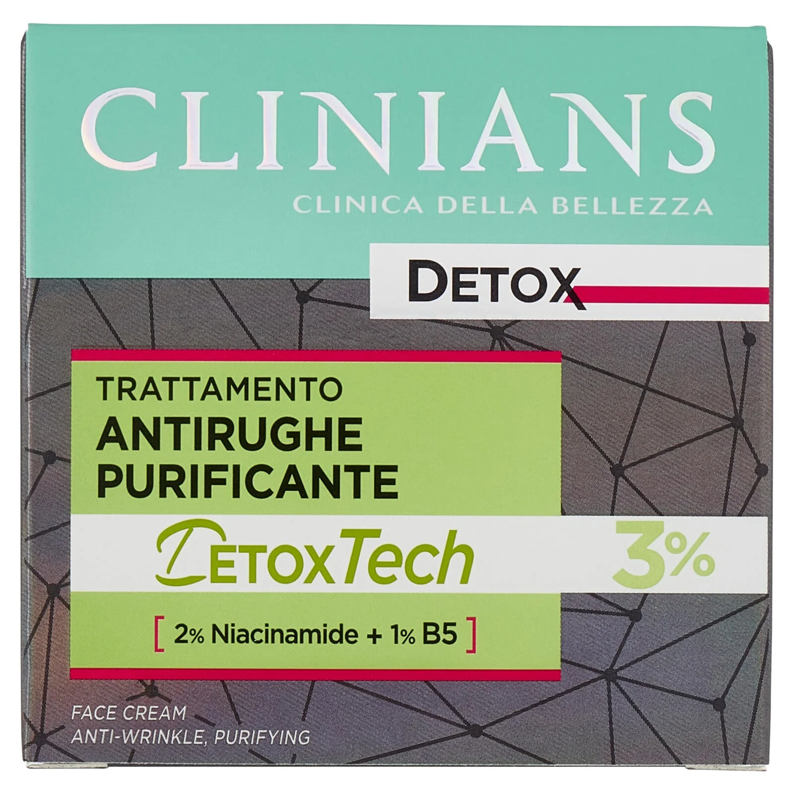 Clinians Detox Trattamento Antirughe Purificante DetoxTech 3% 50 mL