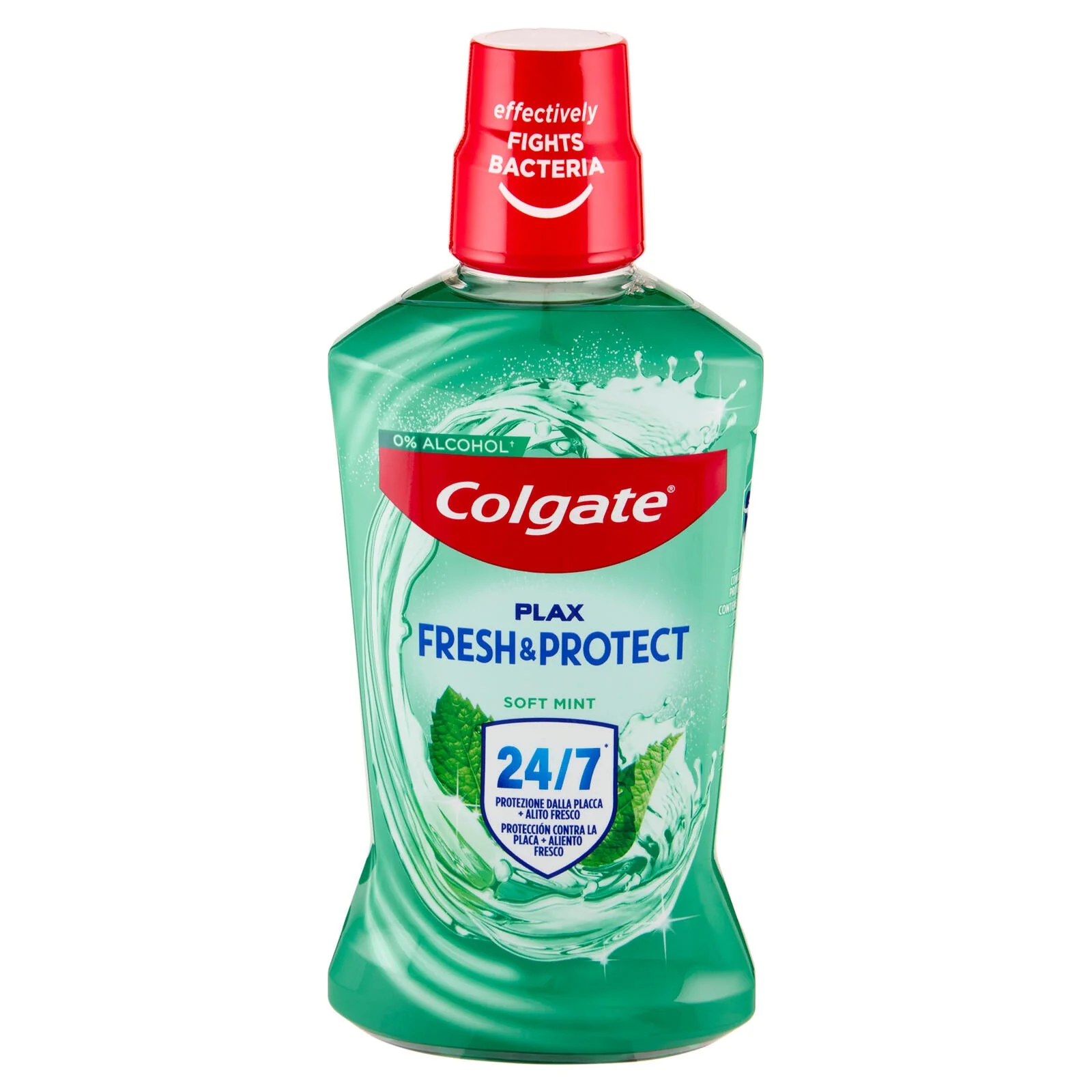 Colgate collutorio Plax Fresh & Protect Soft Mint con antibatterico 500 ml - Image 2