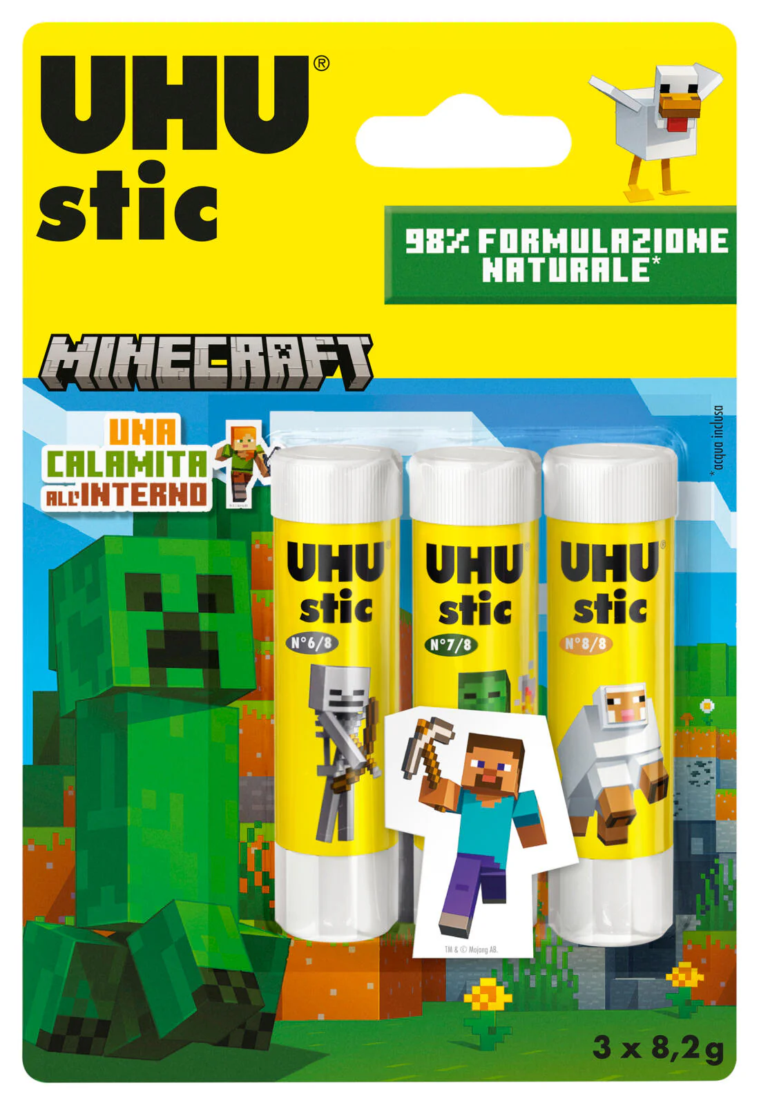 Colla Stic gr.8,2 x3 BTS Minecraft 2024