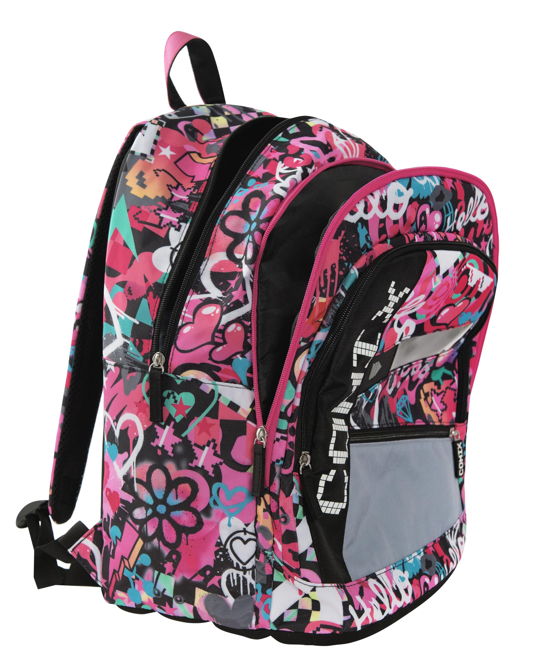 Comix BRIGHT - Zaino Scuola per Bambini e Ragazzi, con Ampi Scomparti, Tasca Frontale, Chiusura a Zip e Spallacci Regolabili, 32x43Hx23 cm, 31 L - Image 3