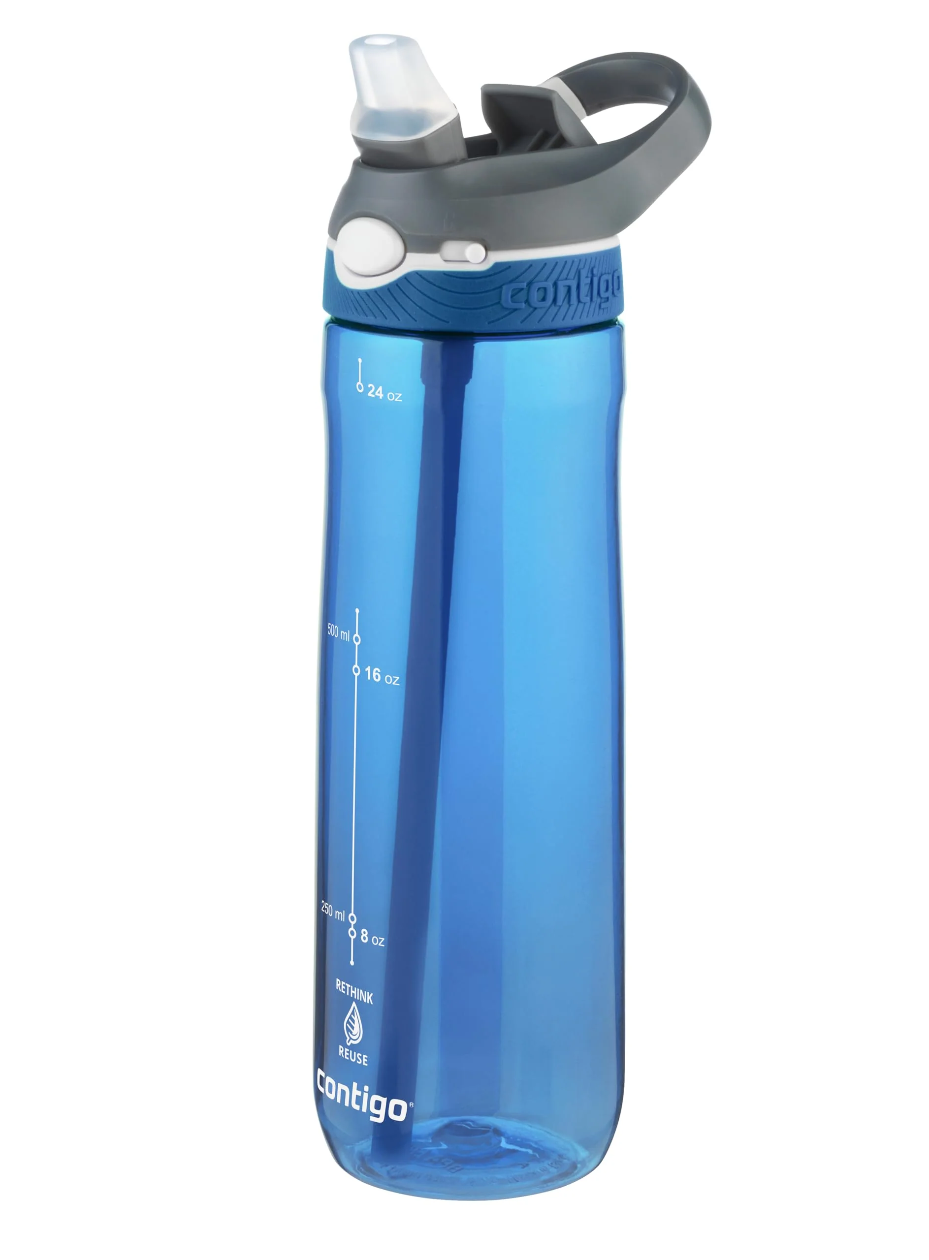 Contigo Ashland Autospout Bottiglia acqua con cannuccia, 720 ml senza BPA, Borraccia sportiva a prova di perdite, Ottima per la scuola, la palestra, la bicicletta