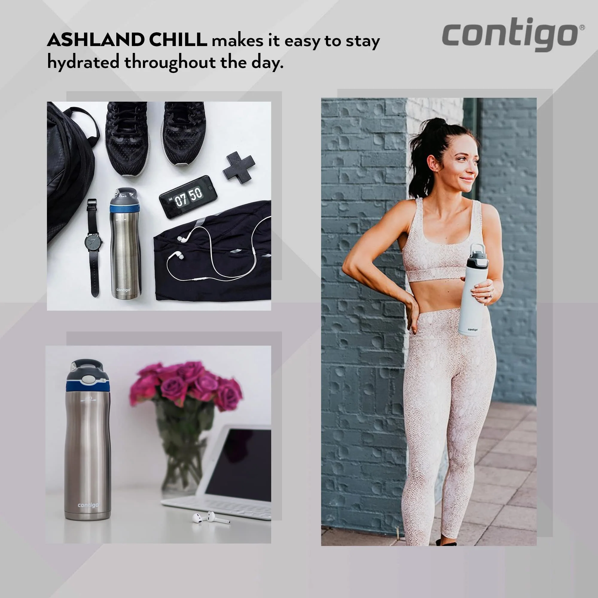 Contigo Ashland Chill, Bottiglia Unisex Adulto, Monaco, 590 ml - Image 6