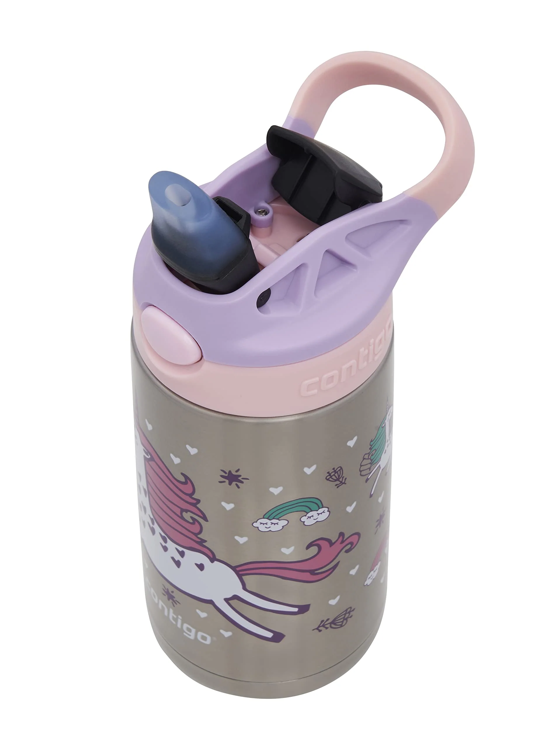 Contigo Borraccia per Bambini Facile da Pulire con Cannuccia, Borraccia in Acciaio Inossidabile Senza BPA, 100% a Prova di perdite, Facile da Pulire, Ideale per l'asilo Nido - Image 3