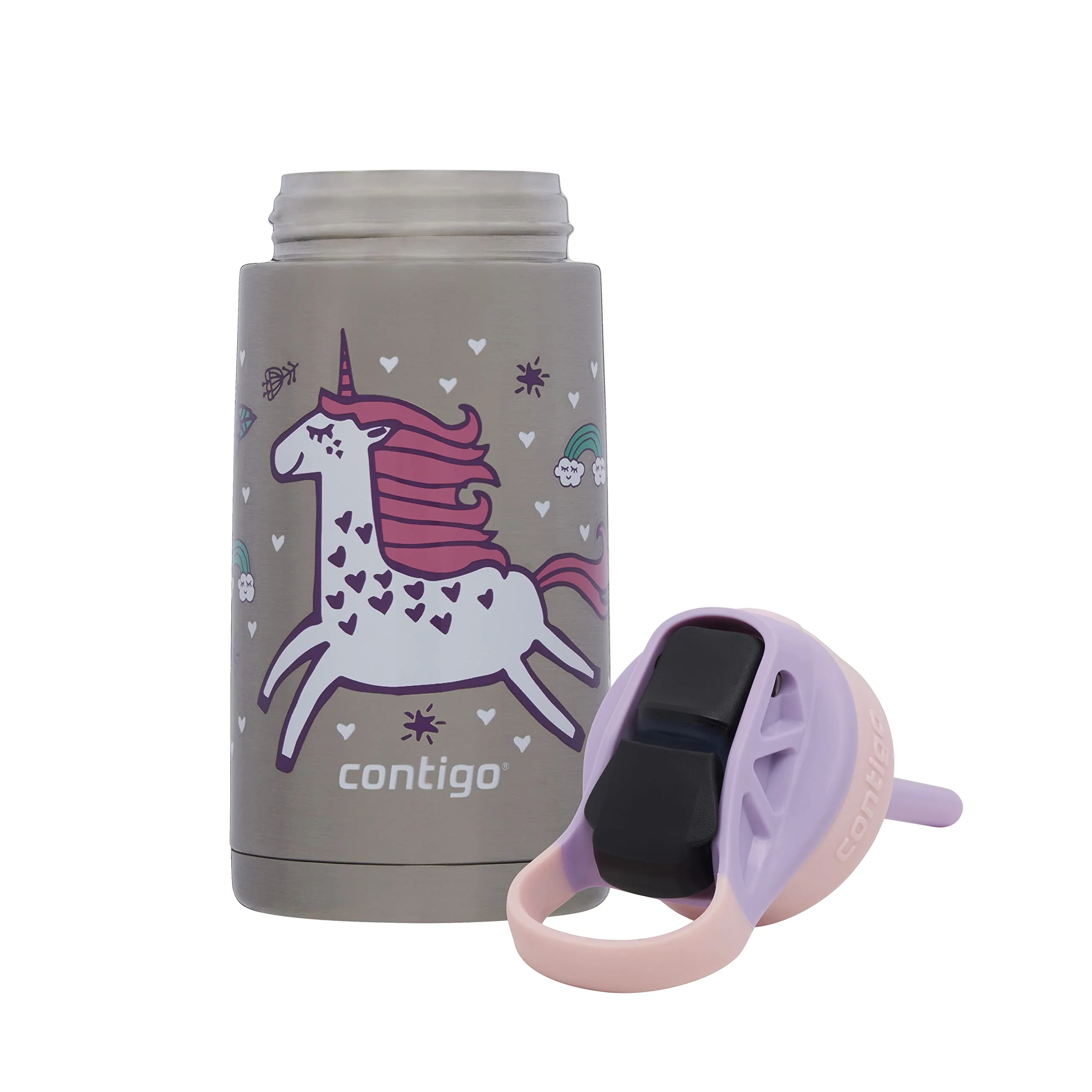 Contigo Borraccia per Bambini Facile da Pulire con Cannuccia, Borraccia in Acciaio Inossidabile Senza BPA, 100% a Prova di perdite, Facile da Pulire, Ideale per l'asilo Nido - Image 6