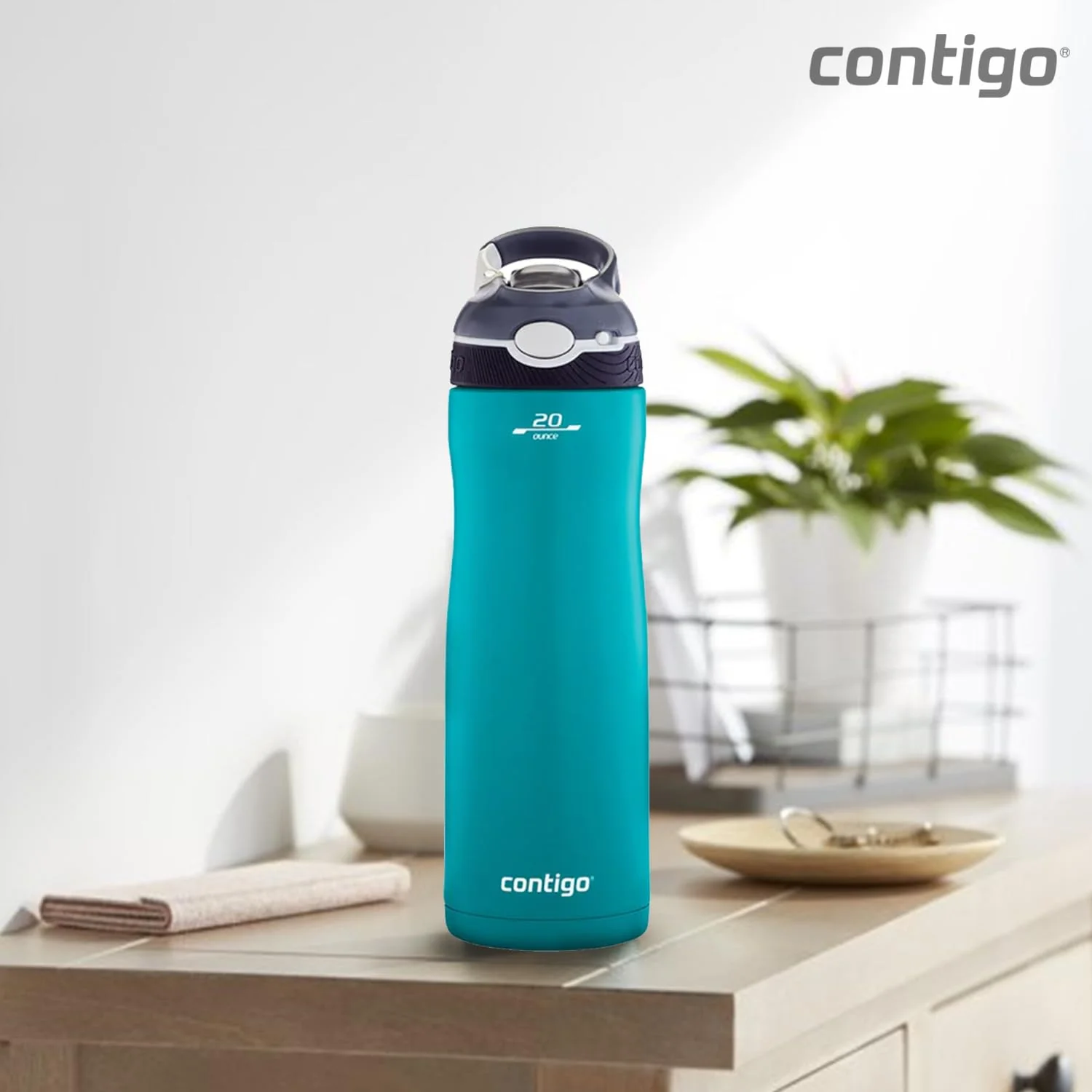 Contigo Bottiglia Acqua Ashland Chill Autoseal, 590ml, Borraccia Termica in Acciaio Inossidabile, con Cannuccia, priva di BPA, Bottiglia da Palestra a Tenuta Stagna - Image 8