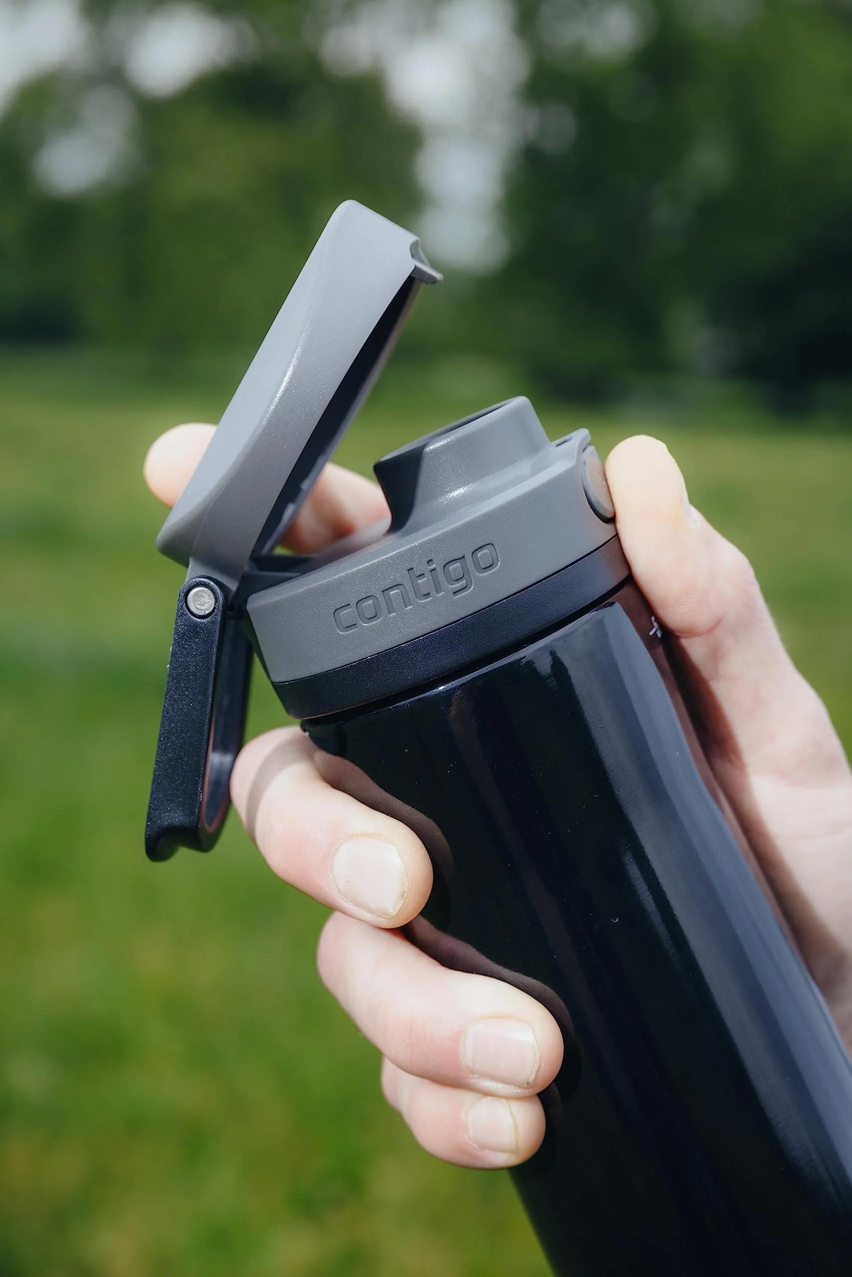 Contigo Jackson Chill - Borraccia termica sottovuoto da 590 ml, in acciaio inox, con coperchio sicuro per viaggi a prova di perdite, mantiene le bevande fredde per 12 ore, liquirizia - Image 2
