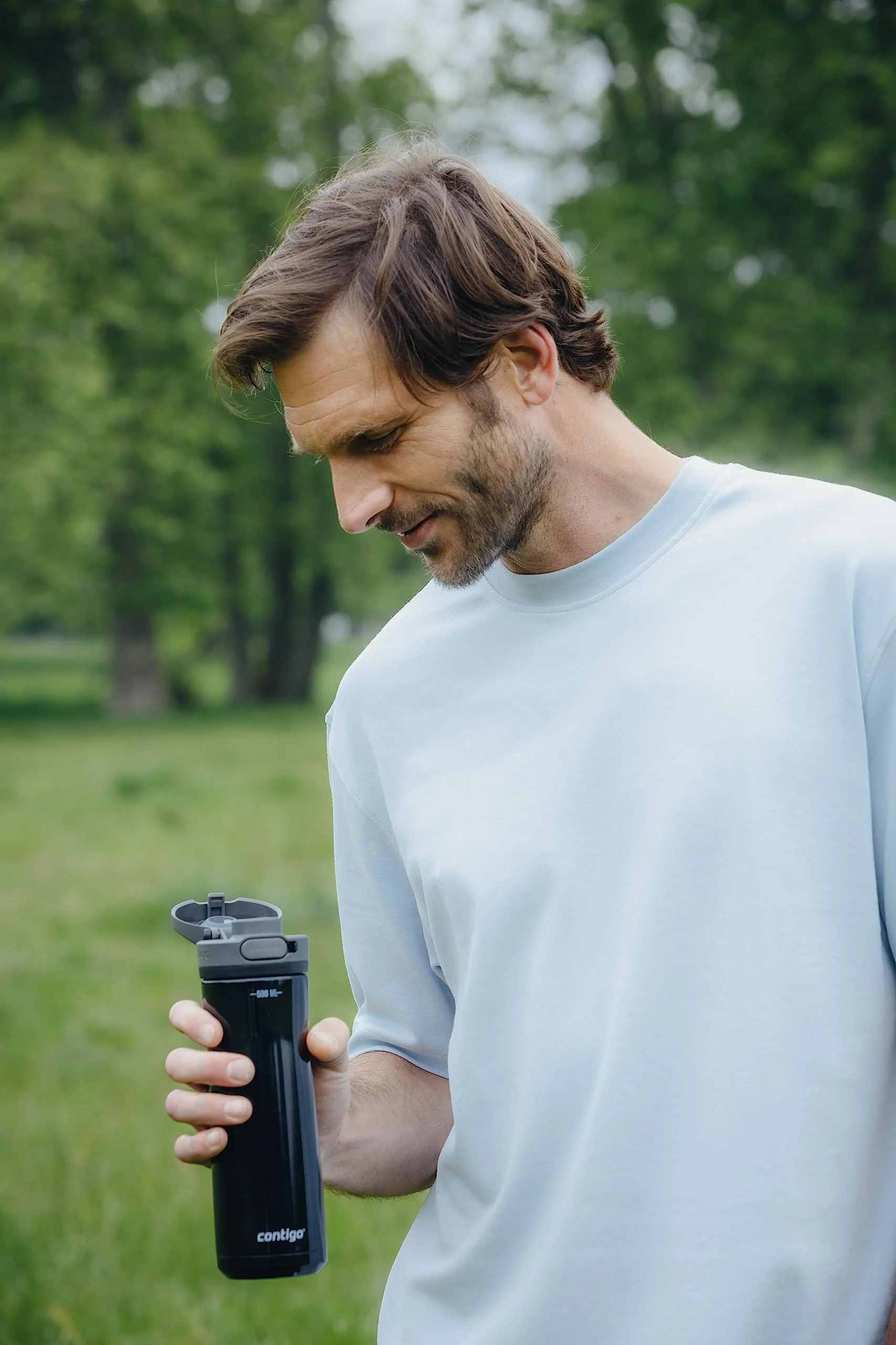 Contigo Jackson Chill - Borraccia termica sottovuoto da 590 ml, in acciaio inox, con coperchio sicuro per viaggi a prova di perdite, mantiene le bevande fredde per 12 ore, liquirizia - Image 3