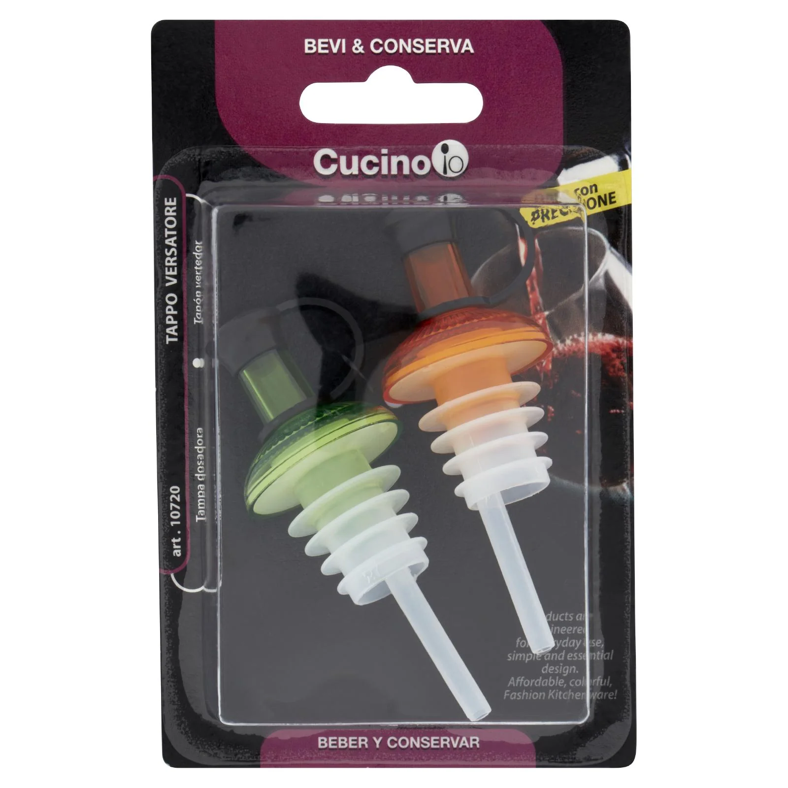 Cucino io Bevi & Conserva Tappo Versatore 2 pz