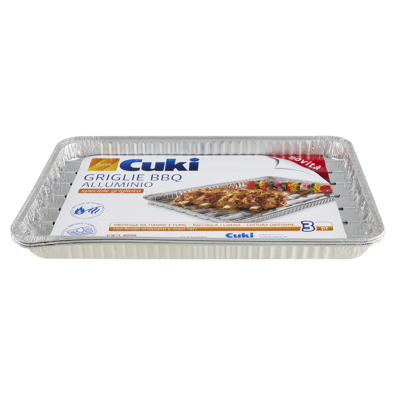 Cuki Cuoce Griglie BBQ Alluminio 34 cm x 22 cm 3 pz - Image 2