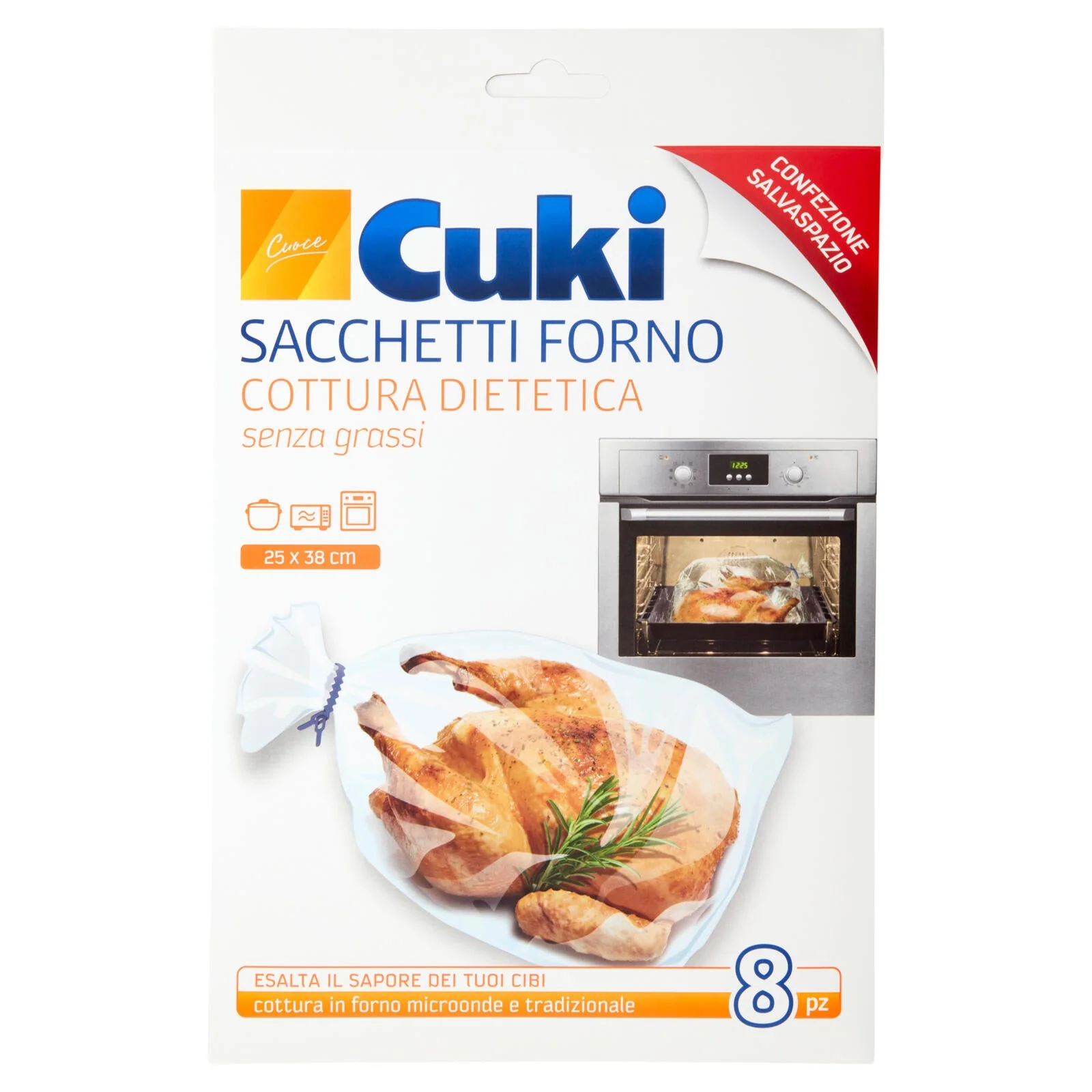 Cuki Cuoce Sacchetti Forno Cottura Dietetica senza grassi 25 x 38 cm 8 pz - Image 2