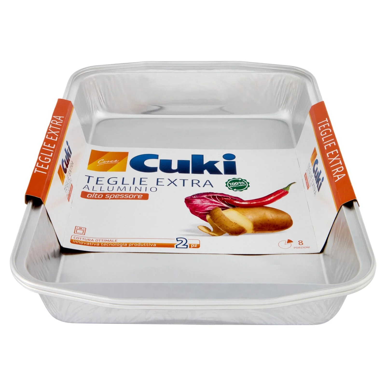 Cuki Cuoce Teglie Extra Alluminio alto spessore 8 Porzioni 2 pz - Image 2