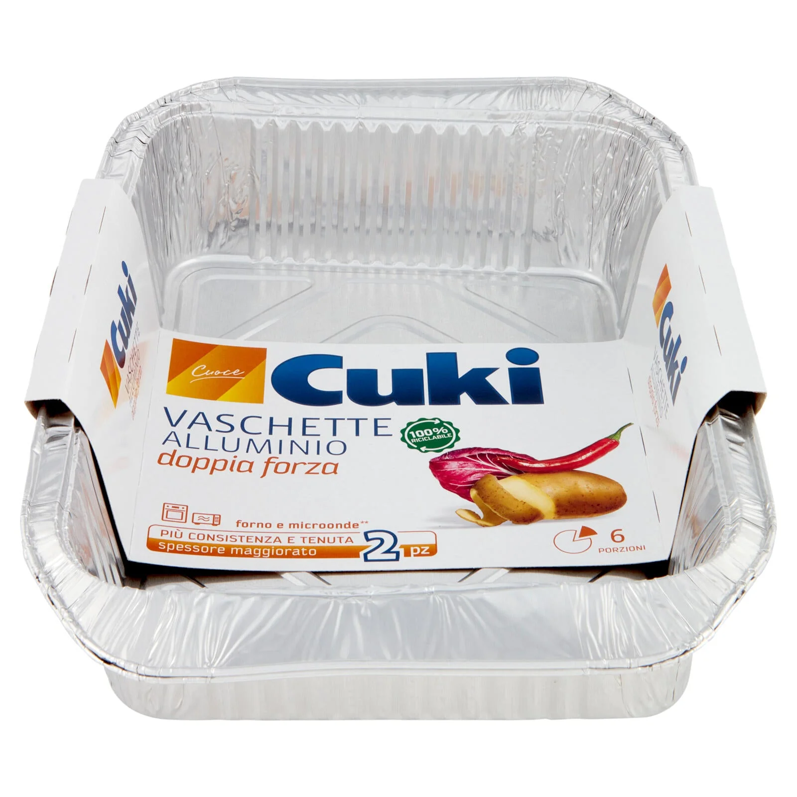 Cuki Cuoce Vaschette Alluminio doppia forza 6 Porzioni 2 pz - Image 2