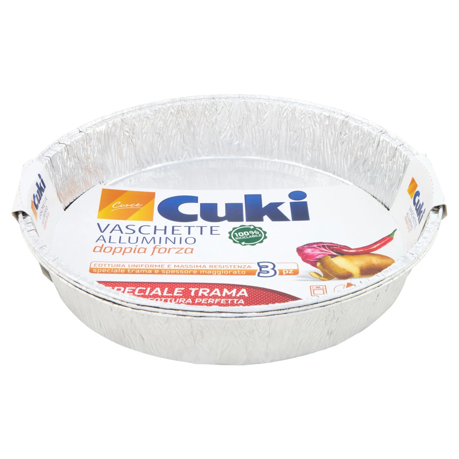 Cuki Cuoce Vaschette Alluminio doppia forza 8 Porzioni 3 pz - Image 2