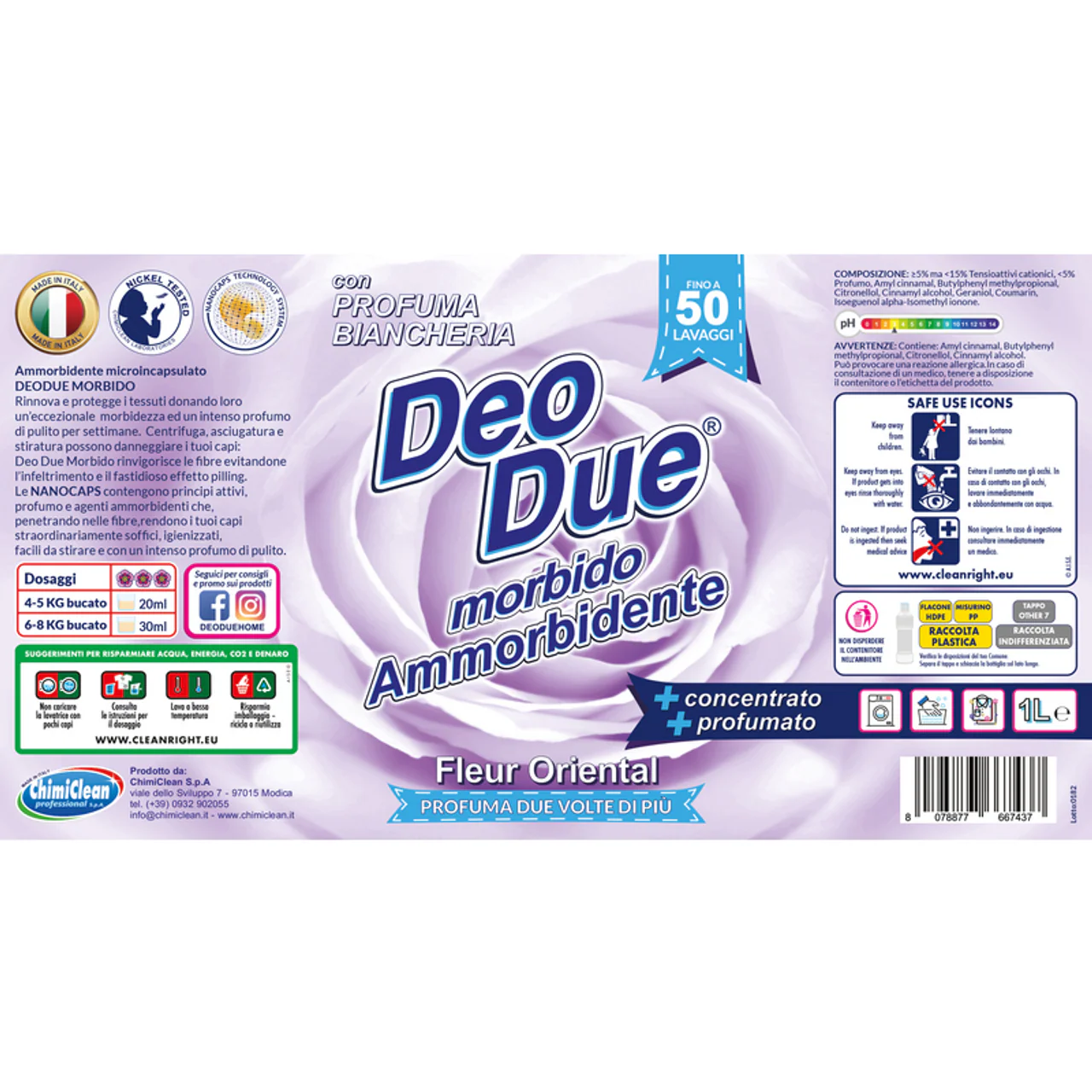 Deo Due - Ammorbidente Morbido Fleur Orient - 1 Litro - Image 2