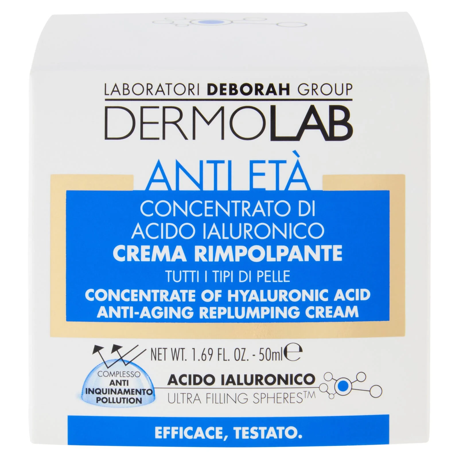 Dermolab Anti Età Concentrato di Acido Ialuronico Crema Rimpolpante 50 ml - Image 2