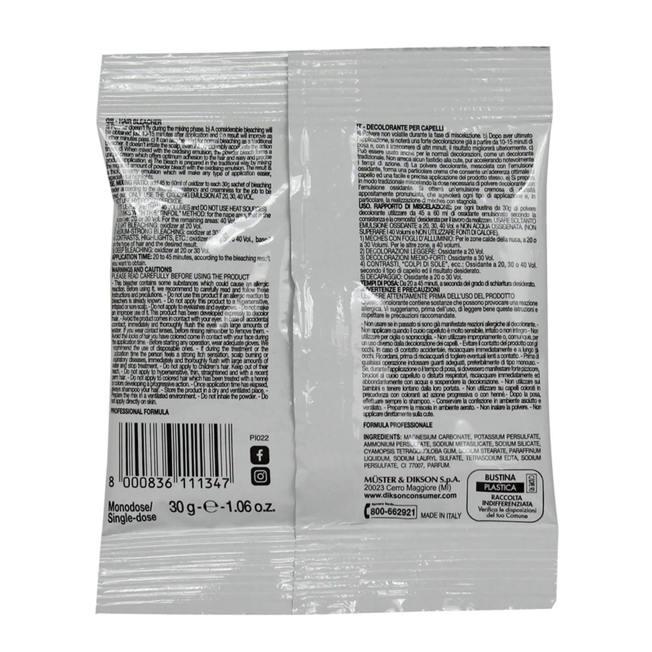 DIKSON PROFESSIONAL - NUANCE DECOLORANTE SENZA AMMONIACA - 30 GRAMMI - Image 2