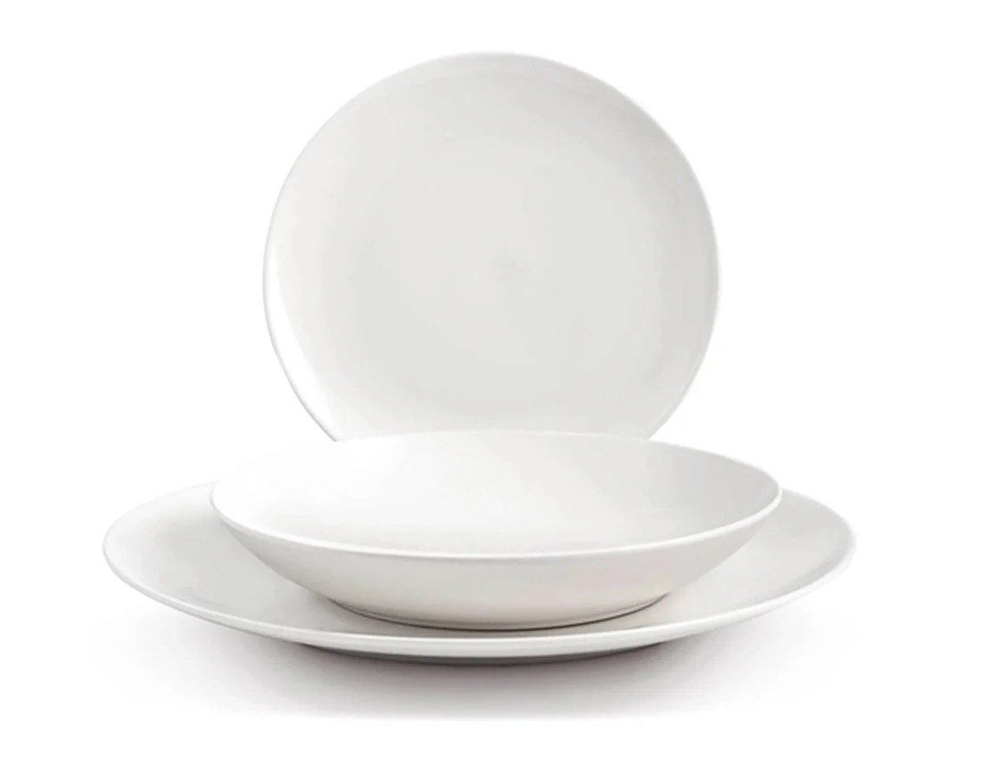 DIMO SET TAVOLA COUPE ARIEL BIANCO 18 PZ