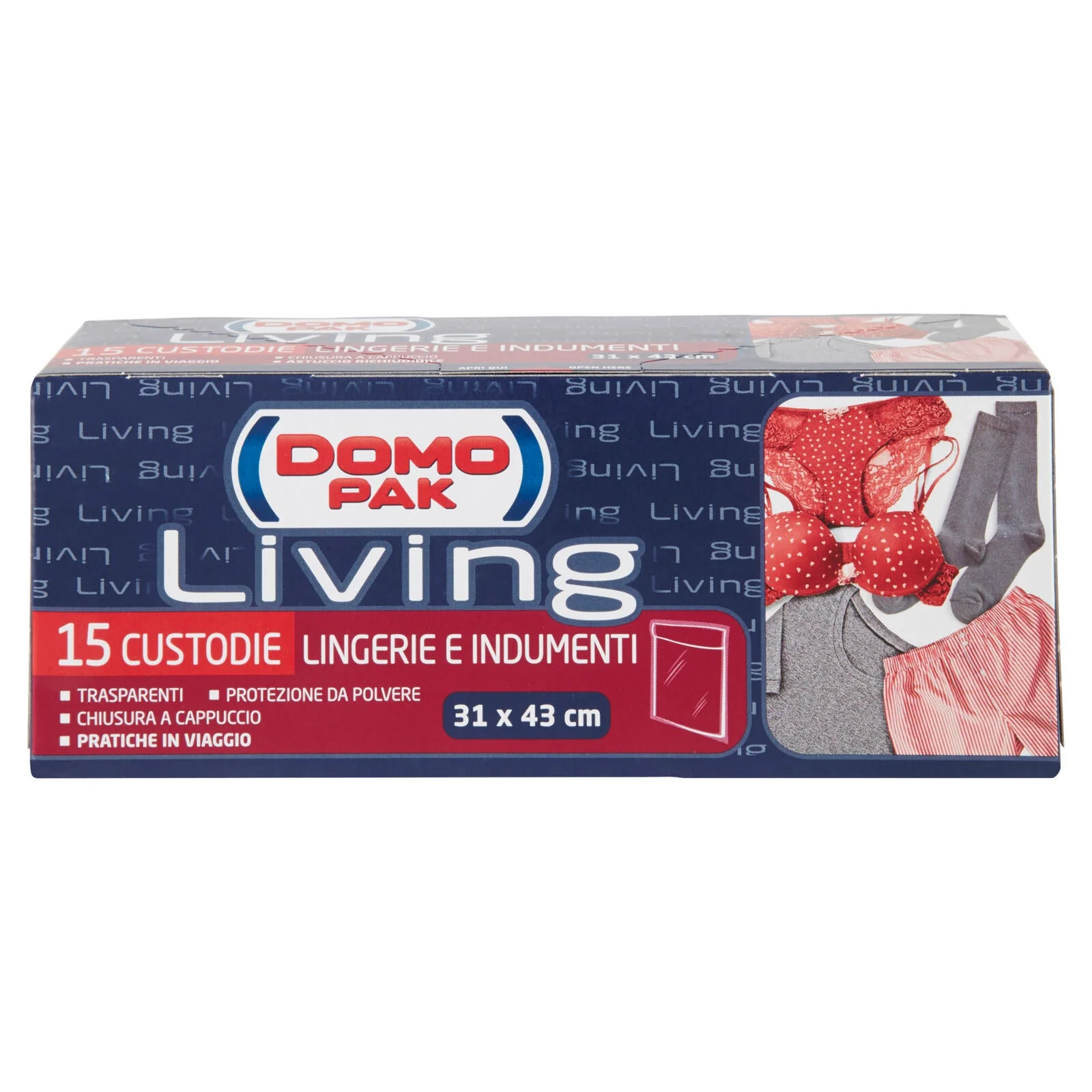 Domopak Living Custodie Lingerie e Indumenti 31x43 cm 15 pz - Image 2