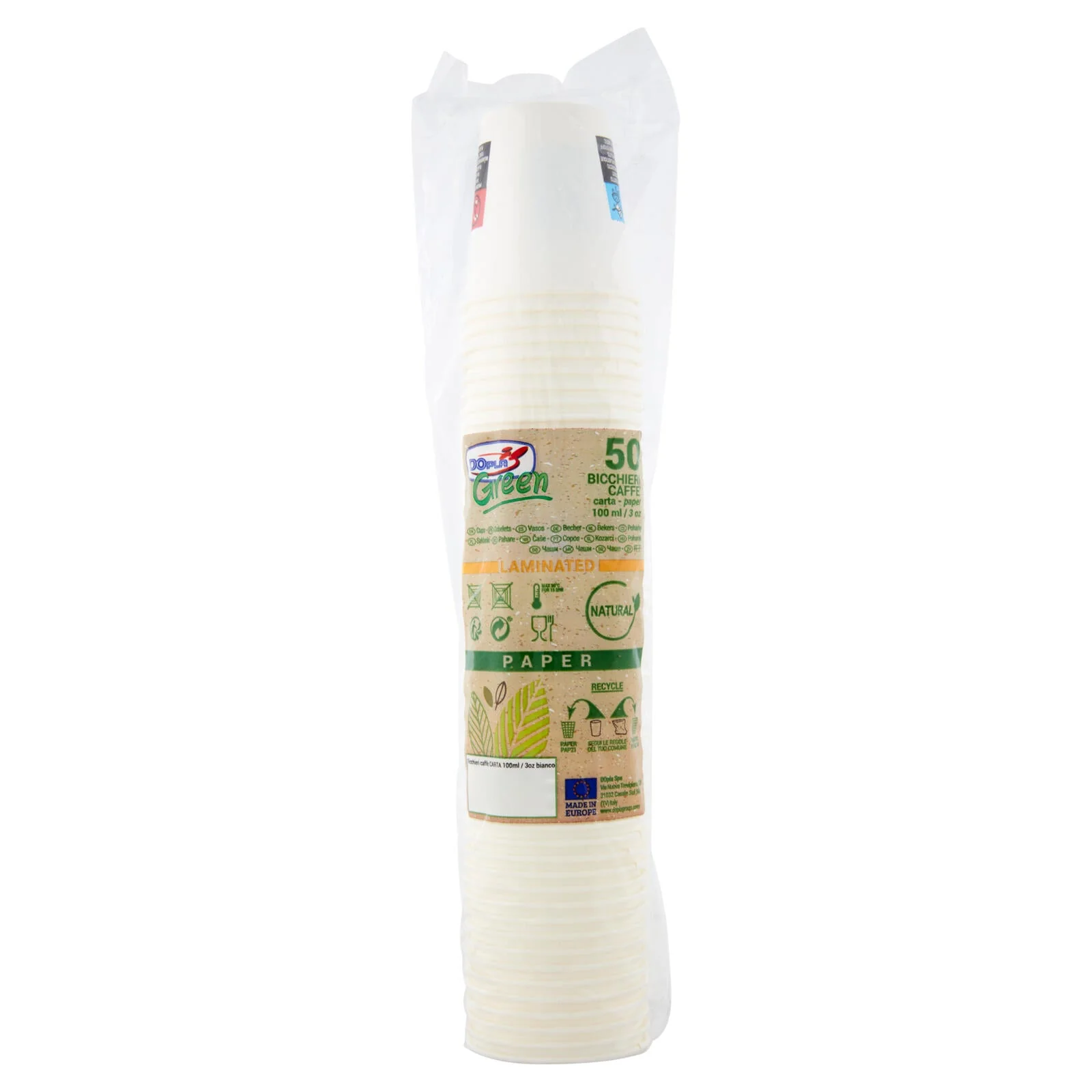 DOpla Green Bicchieri carta 100 ml 50 pz