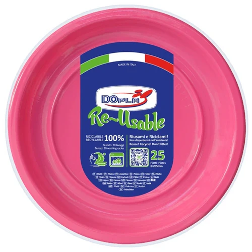 DOPLA PIATTI FONDI FUCSIA X 25