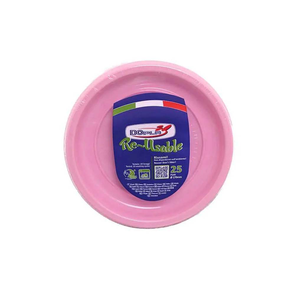 DOPLA PIATTI FRUTTA ROSA X 25