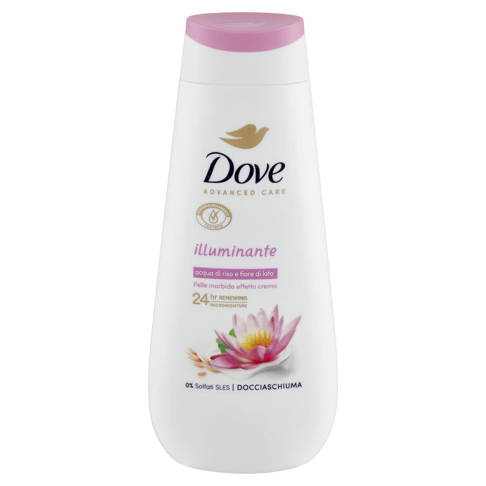 Dove Advanced Care Docciaschiuma illuminante acqua di riso e fiore di loto 225 ml - Image 3