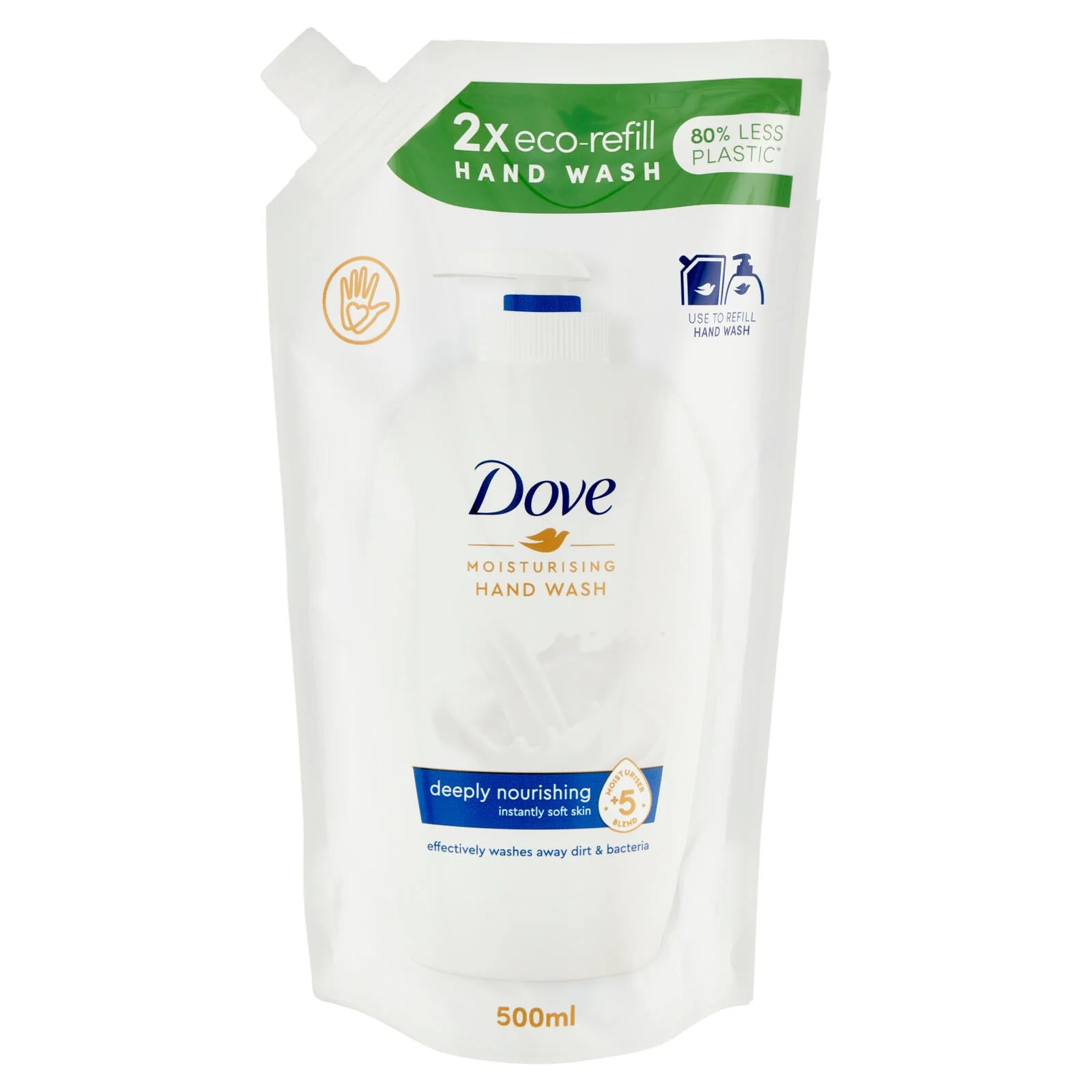 Dove Moisturising Hand Wash deeply nourishing Ricarica 500 ml - Image 2