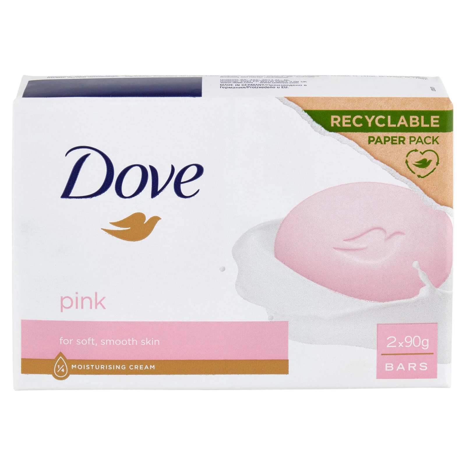 Dove pink for soft, smooth skin Bars 2 x 90 g - Image 2