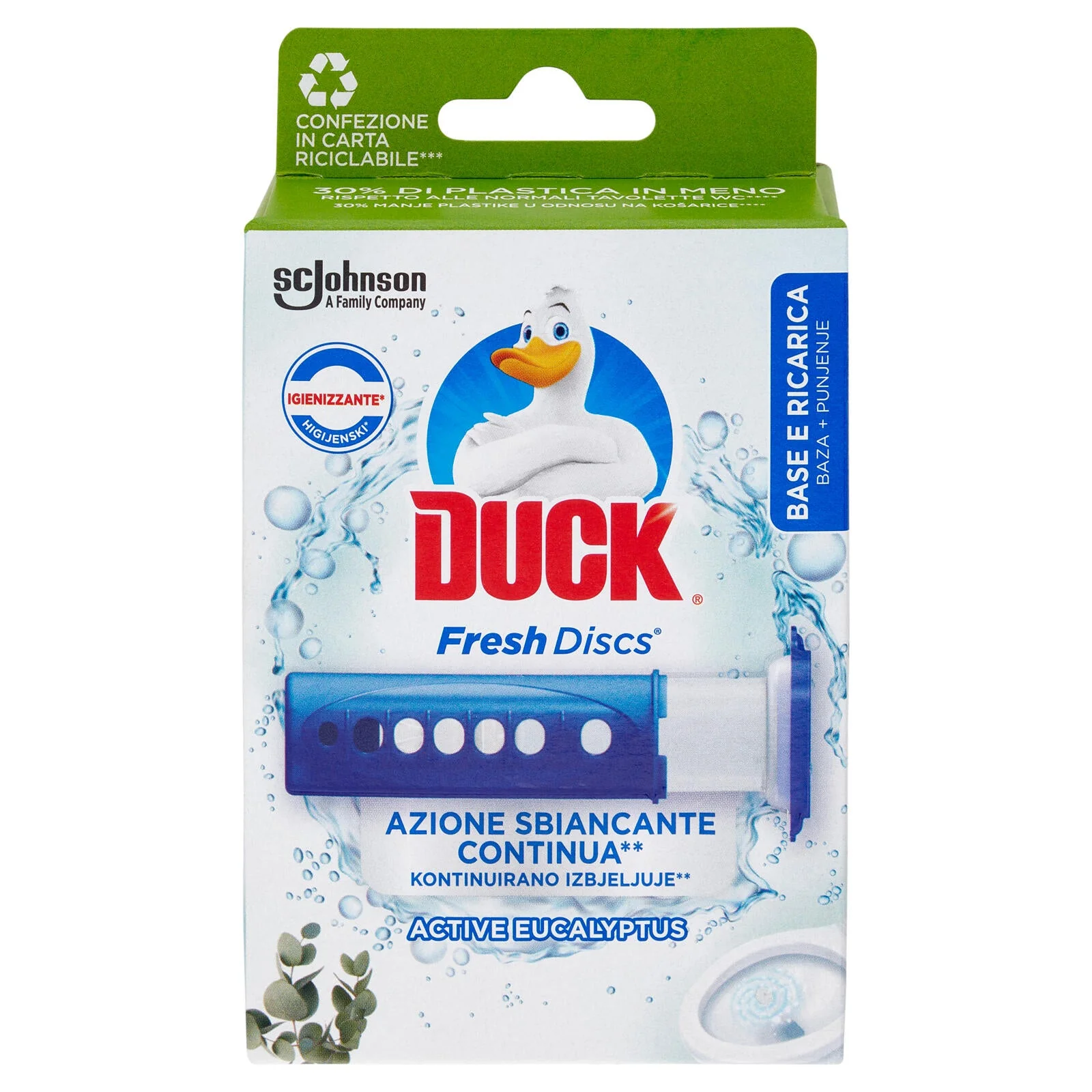 Duck Fresh Discs - Base per Dischi Gel Igienizzanti WC, Fragranza Eucalipto 36ml - Image 3