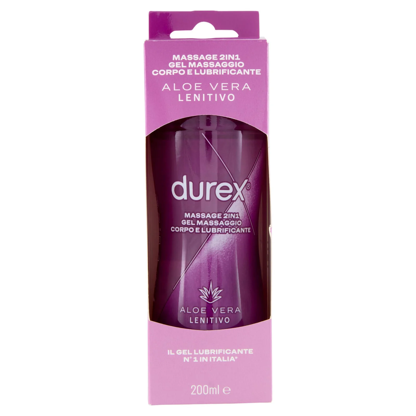 Durex Massage 2 in 1, Gel Lubrificante Intimo a Base Acqua e Gel per Massaggi, con Aloe Vera, 200 ml - Image 2