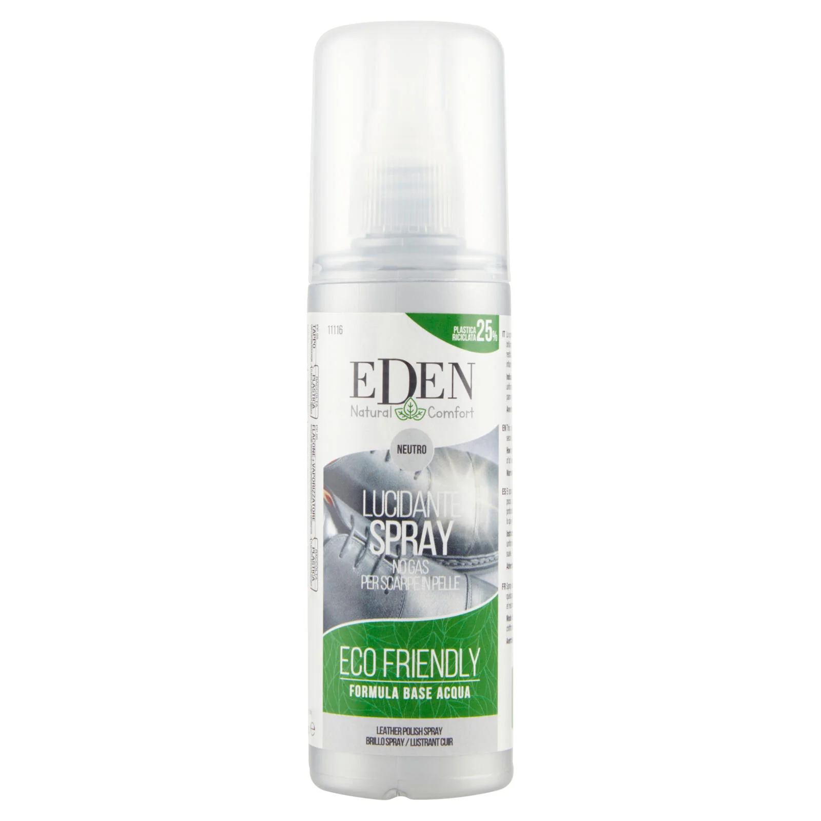 Eden Natural Comfort Neutro Lucidante Spray No Gas per Scarpe in Pelle 100 ml
