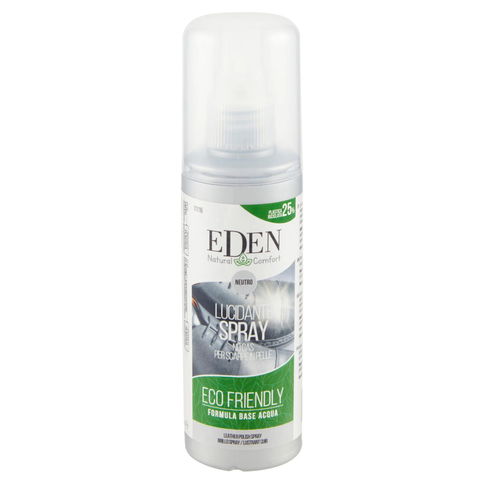 Eden Natural Comfort Neutro Lucidante Spray No Gas per Scarpe in Pelle 100 ml - Image 2